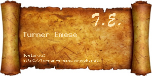 Turner Emese névjegykártya